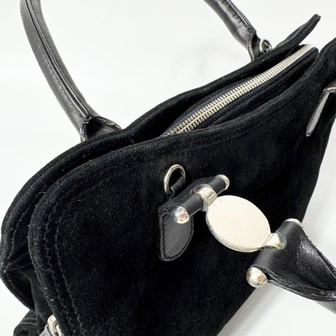 ラルフローレン　スエード×レザー　ブラック　2wayショルダーバッグ