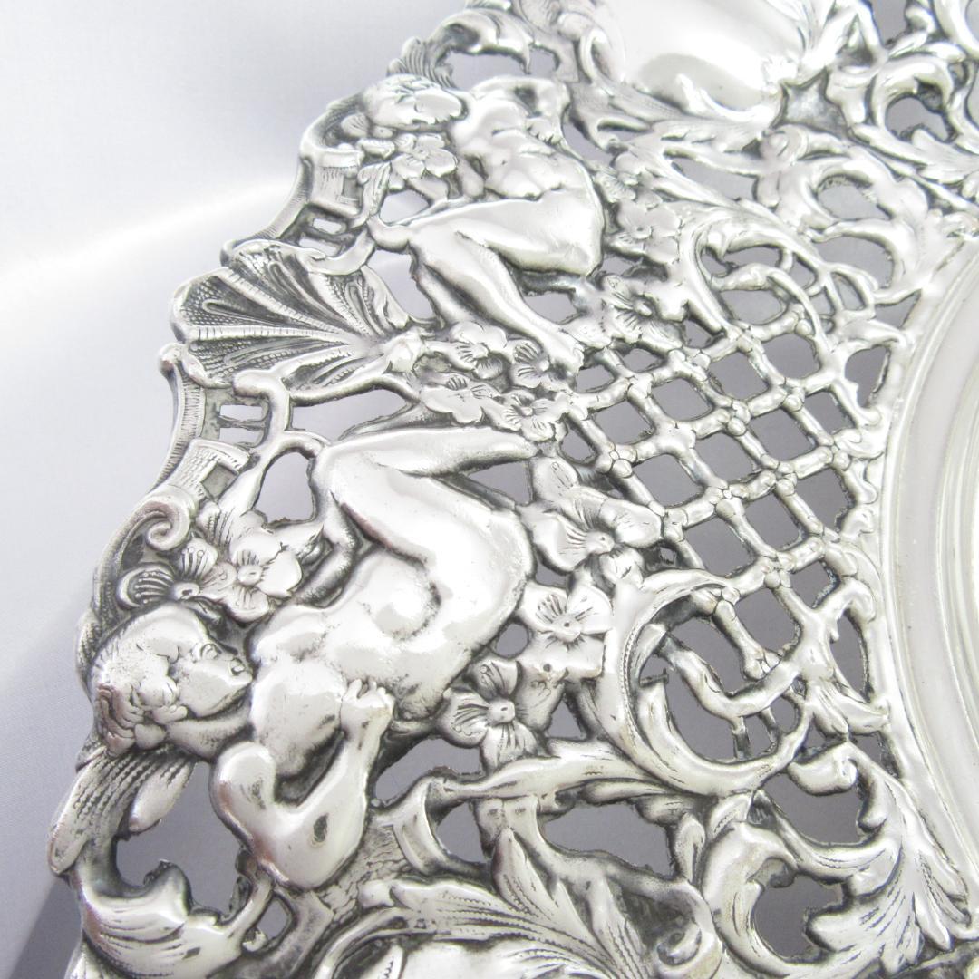 SPAIN】チュラブの戯れるセンターピース 35cm【シルバープレート】