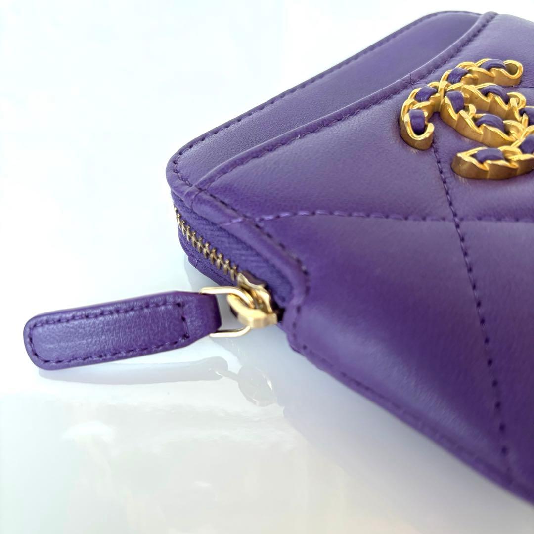 ✨大人気✨CHANEL 19 ジップケース パープル
