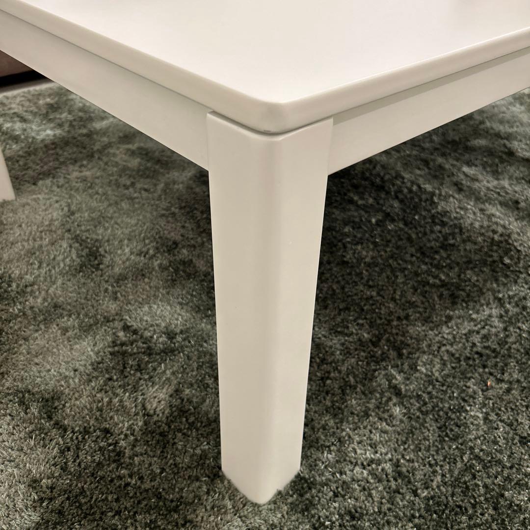 アウトレット☆白い家具調こたつ コタツテーブル120cm シンプルモダン
