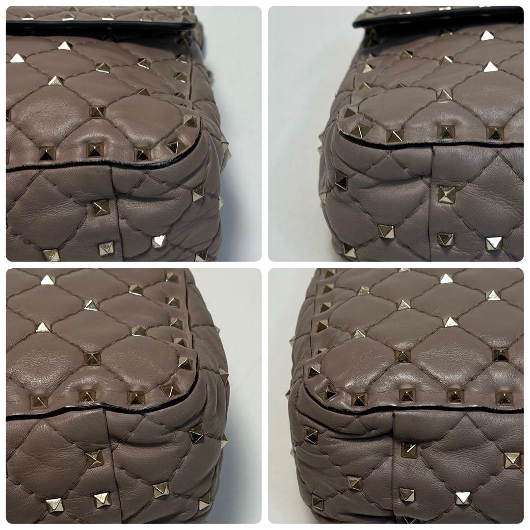 l32【極美品】ヴァレンティノロックスタッズスパイクチェーン2wayショルダー.