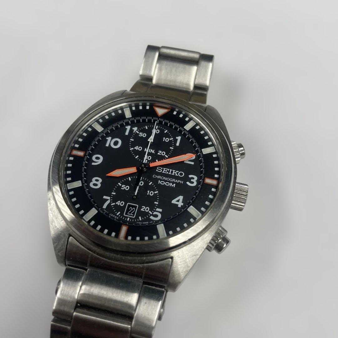 SEIKO セイコー 腕時計 クロノグラフ 7T94-0BL0 ファッション格安