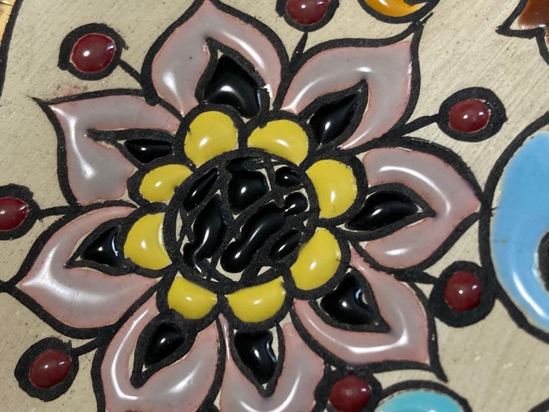 骨董品 直筆サイン入りプレート 置き台付き