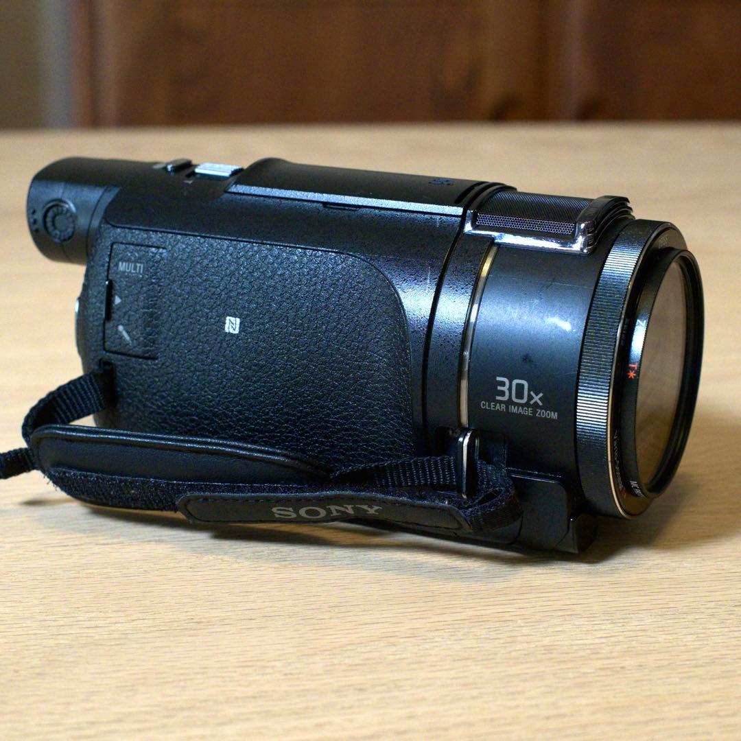 【美品】SONY 4K ビデオカメラ FDR-AC60本体 ZEISSレンズ
