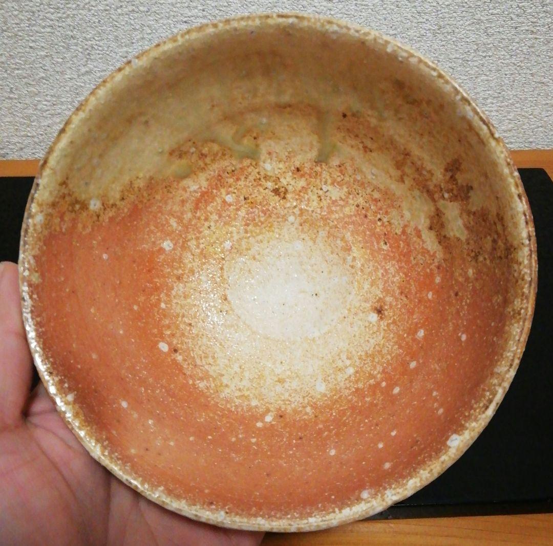 井村侊生作 信楽焼 茶碗 共箱 共布 略歴付 茶道具