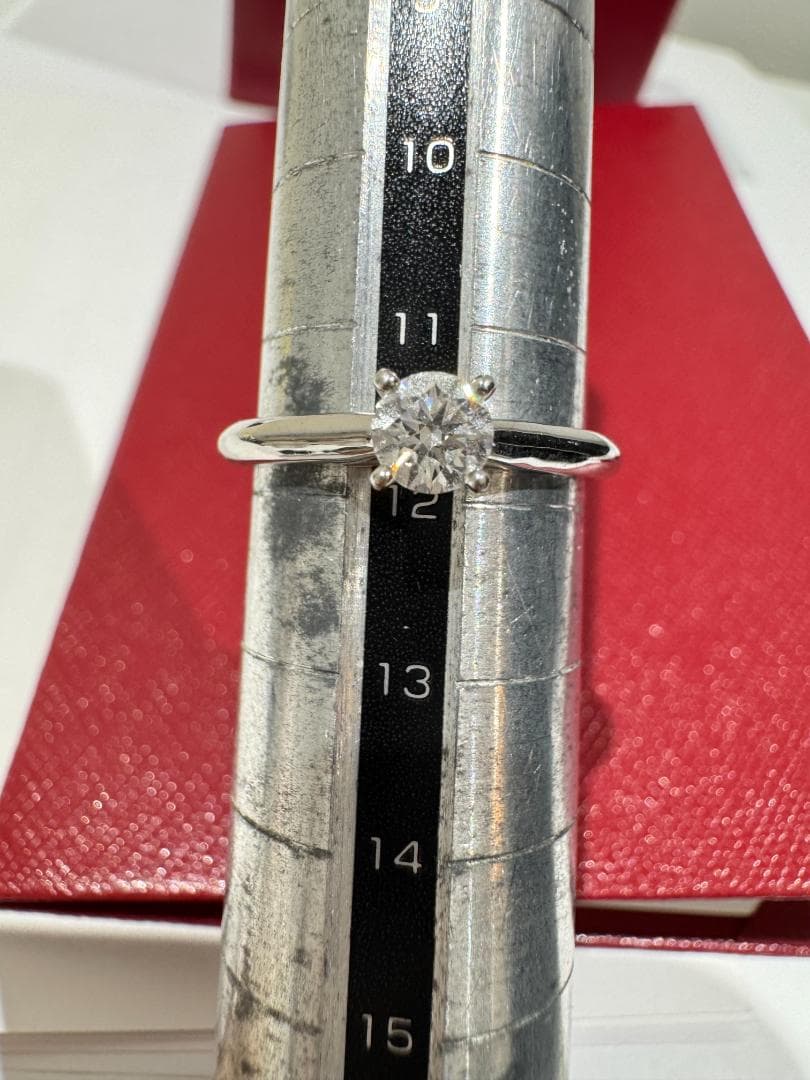 極美品★カルティエ ソリテール1895　Pt950 D0.30ct 52サイズ
