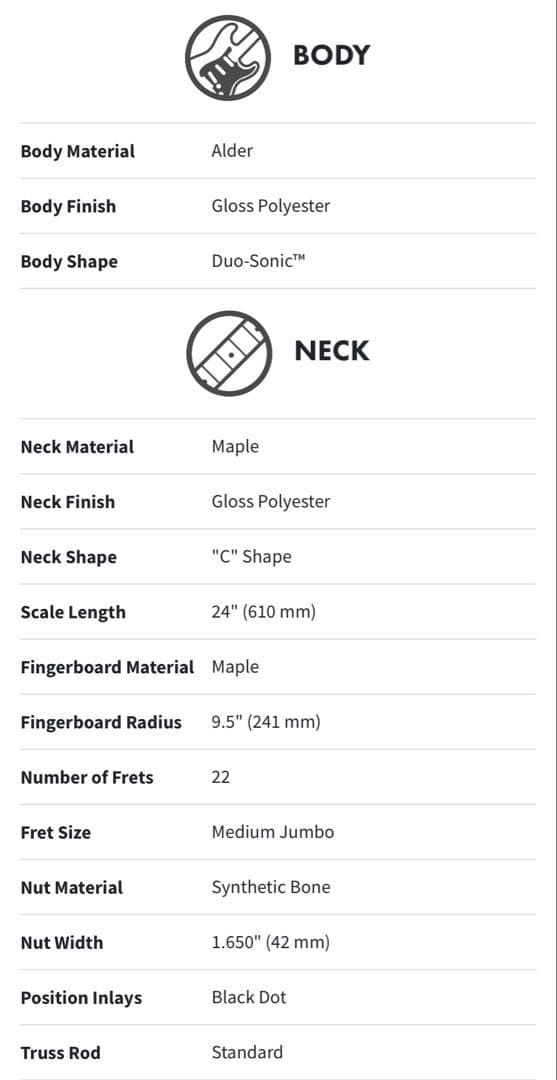 ギター Fender duo-sonic HS