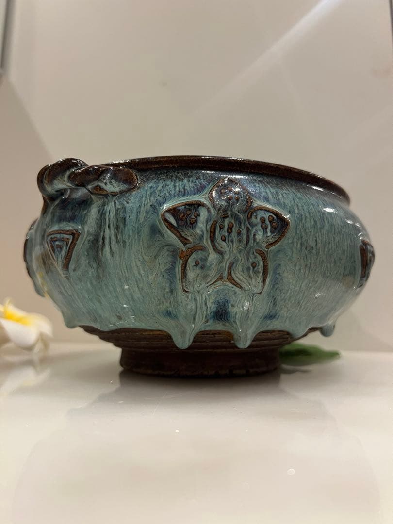 中国宋元明朝 の鈞窯香炉　中国骨董　古美術　唐物　中国美術品　青磁 ★ 江戸骨董