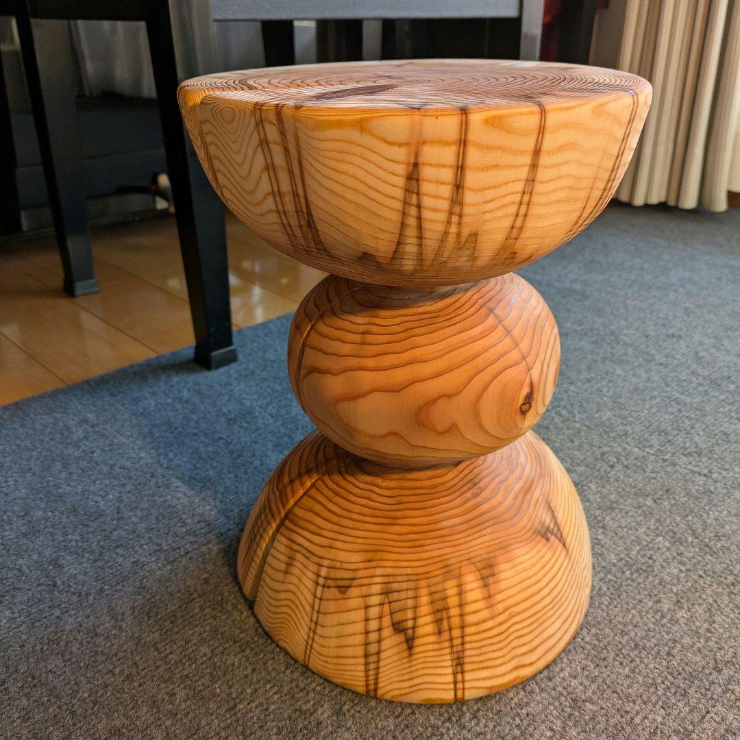 杉　希少　丸太　椅子　スツール　高さ約30.5㎝