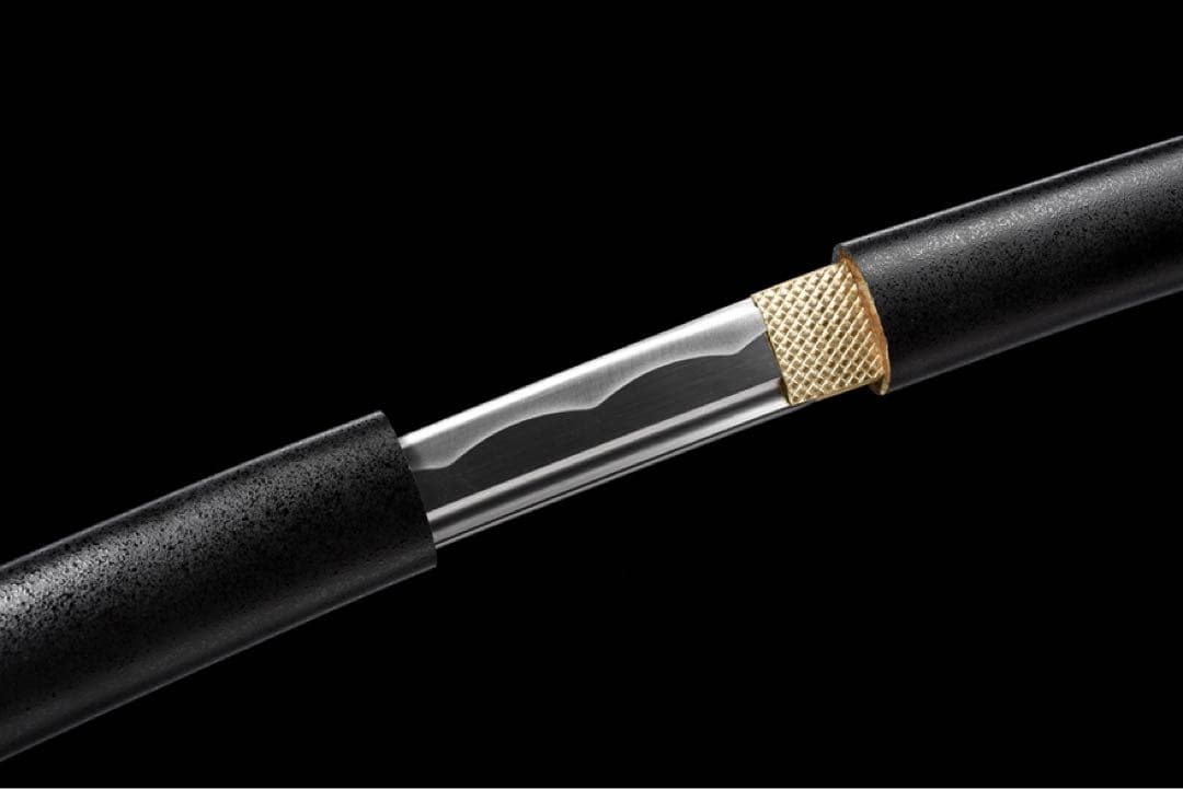 黑武士 二尺四寸 居合刀 黒石目鞘 模擬刀 日本刀 模造刀 稽古