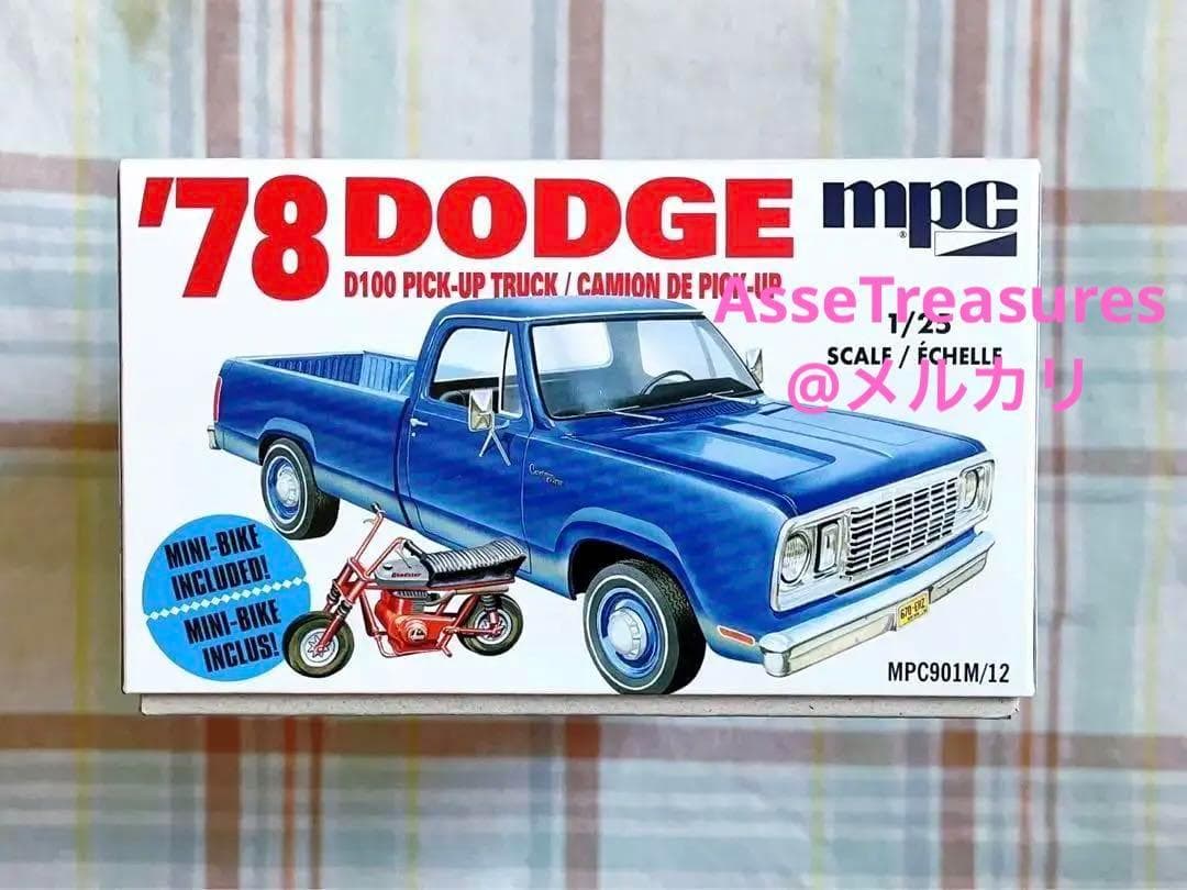 mpc 1/25 ダッジ D100 ピックアップ 1978年型 w/ミニバイク MPC ONE ＋
