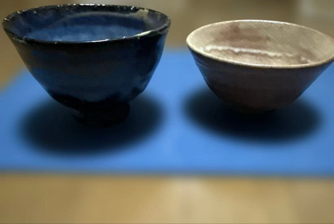 萩焼 山根清玩 光彩庵 陶器 清玩ブルー 作家もの【値下げ不可】 山根