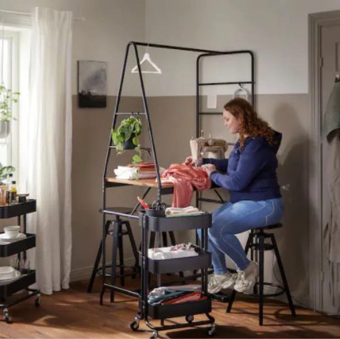 IKEA 美品 HÅVERUD ホーヴェルード テーブル スツール 椅子2脚