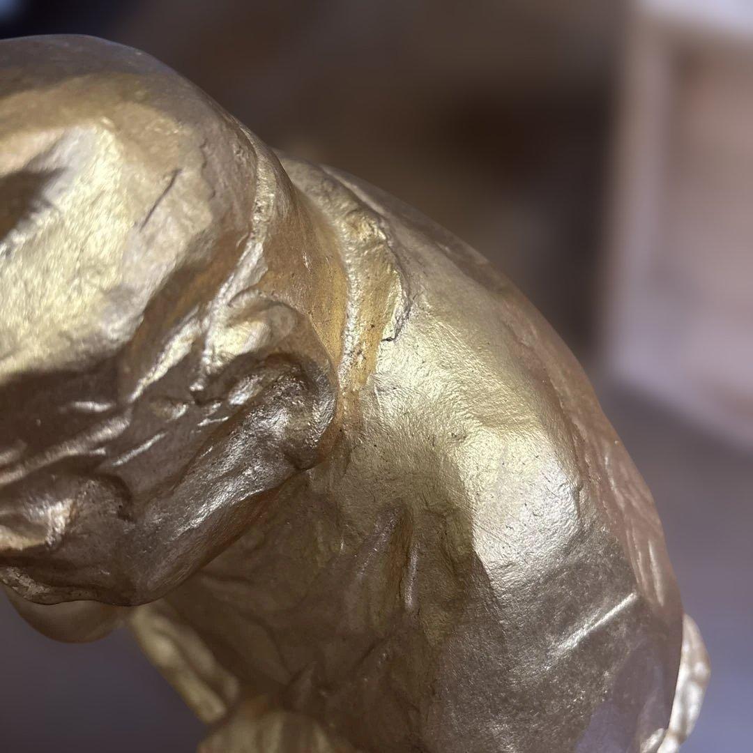 北村治禧作 福寿恵比寿｜北村治禧作 古銅鍍金 福寿恵比寿像