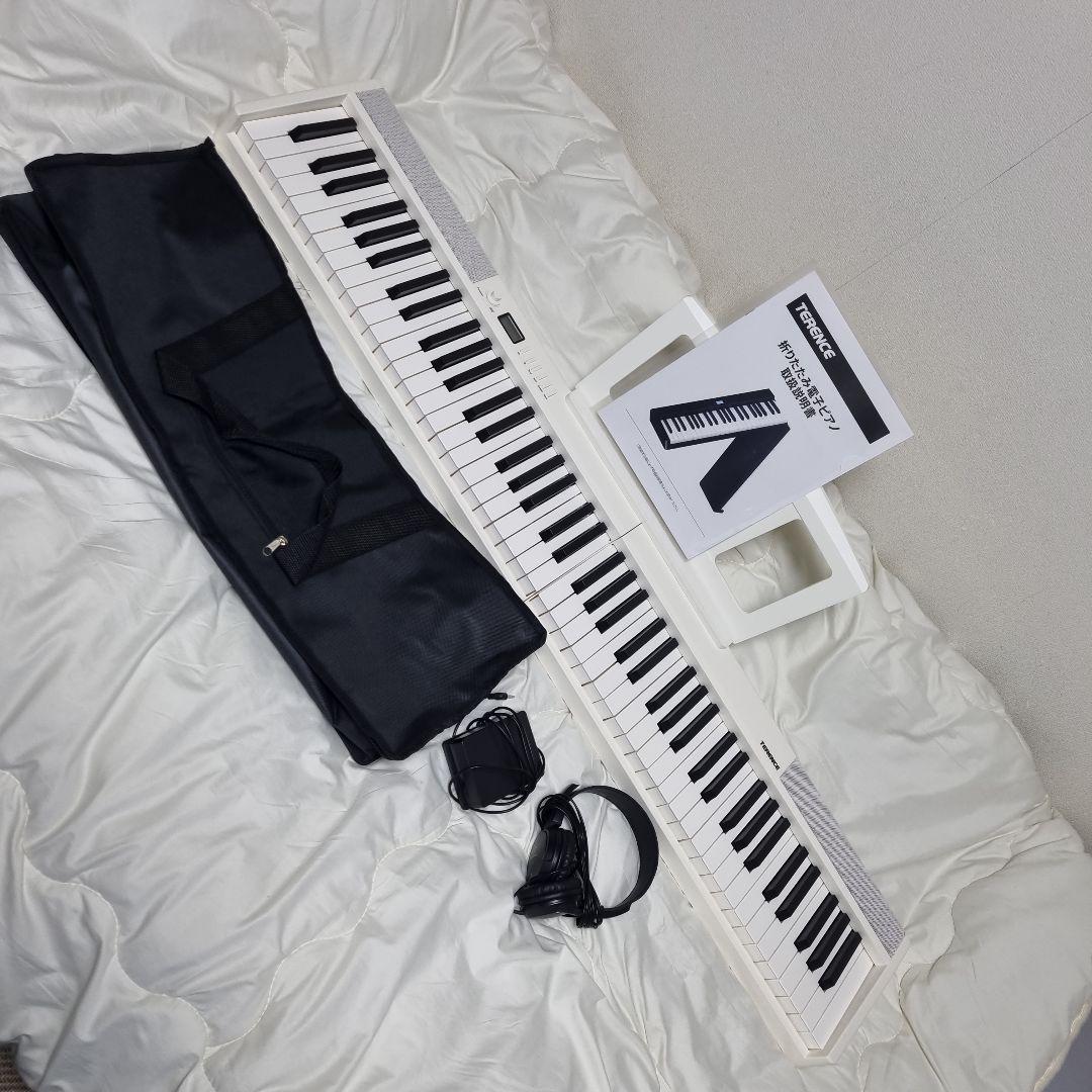 TERENCE 88鍵盤 電子ピアノ折り畳み式 ホワイト V30(無線使用可