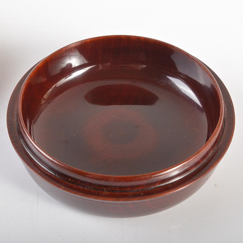 人間国宝　山下義人作　屋島神社古材　木地　呂塗蒔絵香合　芙蓉　共箱　V　5948