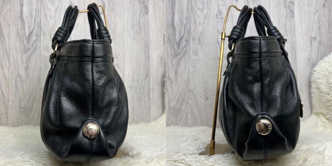 人気♡保存袋付♡BALLY バリー レザー ギャザー ロゴチャーム ハンドバッグ