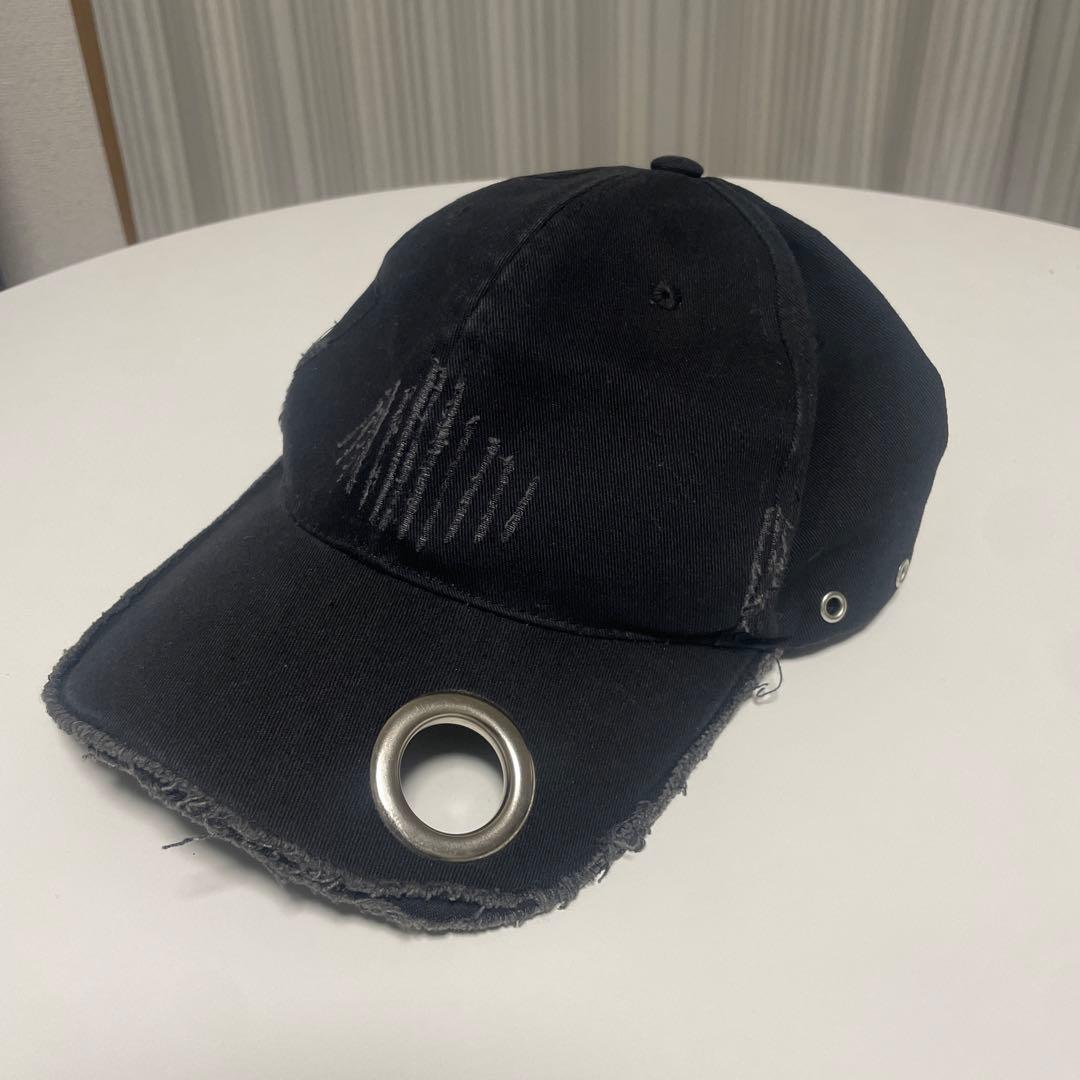GRANCY アイレットデザイン ダメージキャップ ブラック - メルカリ