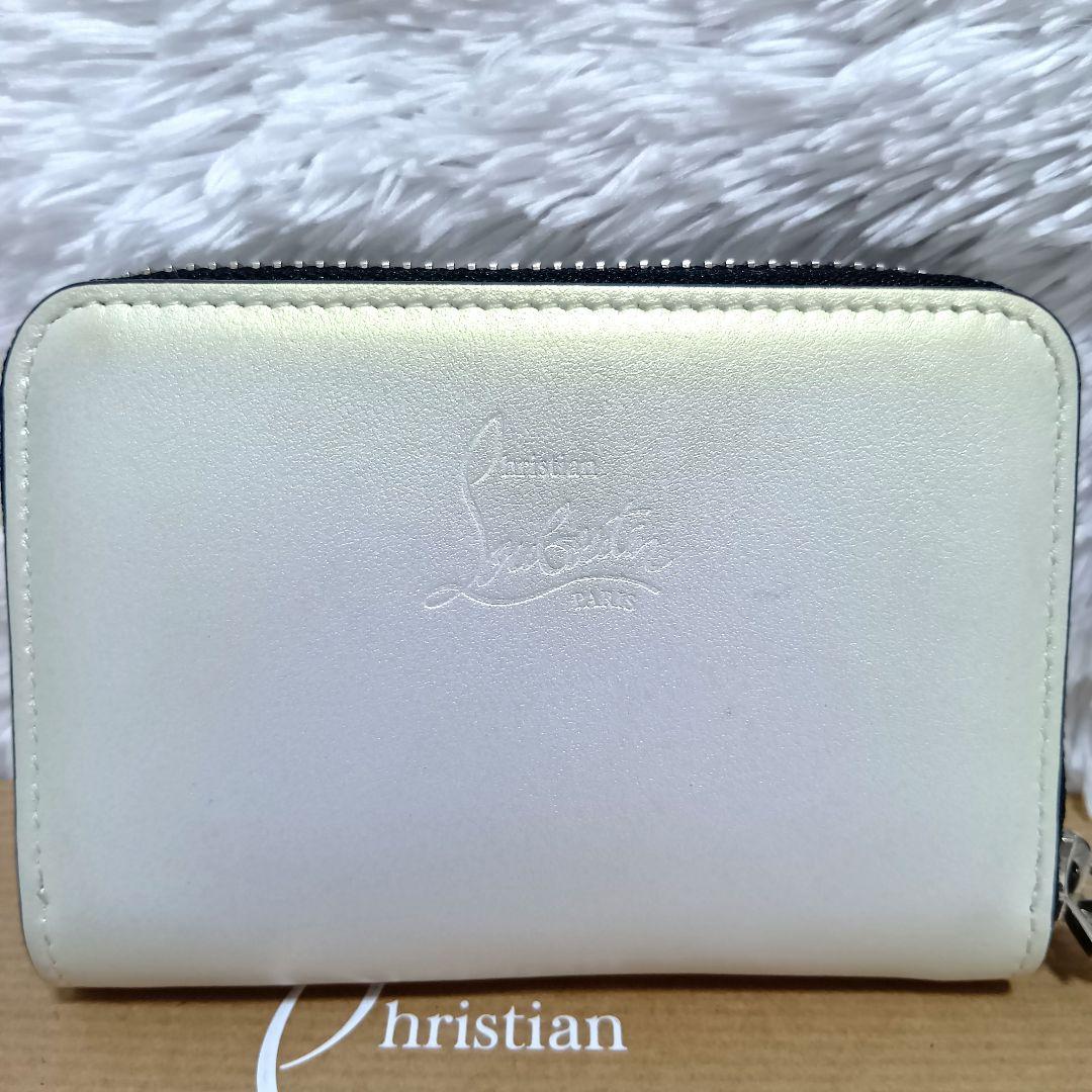 極美品　クリスチャンルブタン　小銭入れ　パネトーネ　オフホワイト　付属品完備