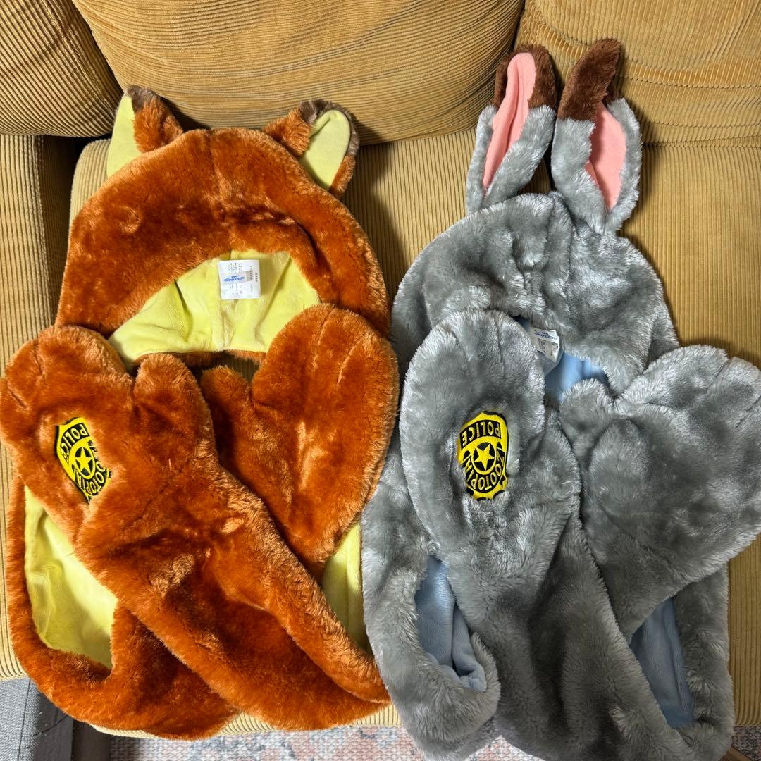 ペアセット】ディズニー ズートピア ニック＆ジュディ 帽子 マフラー