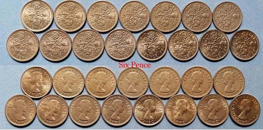 イギリス エリザベス女王 （￡・S ・D）貨幣 1953～1967 全揃い