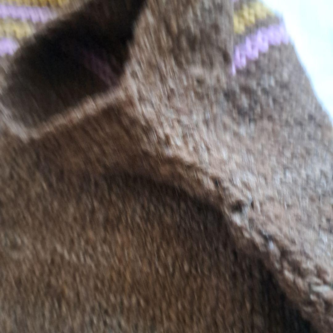 獣医学部 ベスト 半袖 手つむぎ 手編み 北里大学 ハンドメイド 毛糸