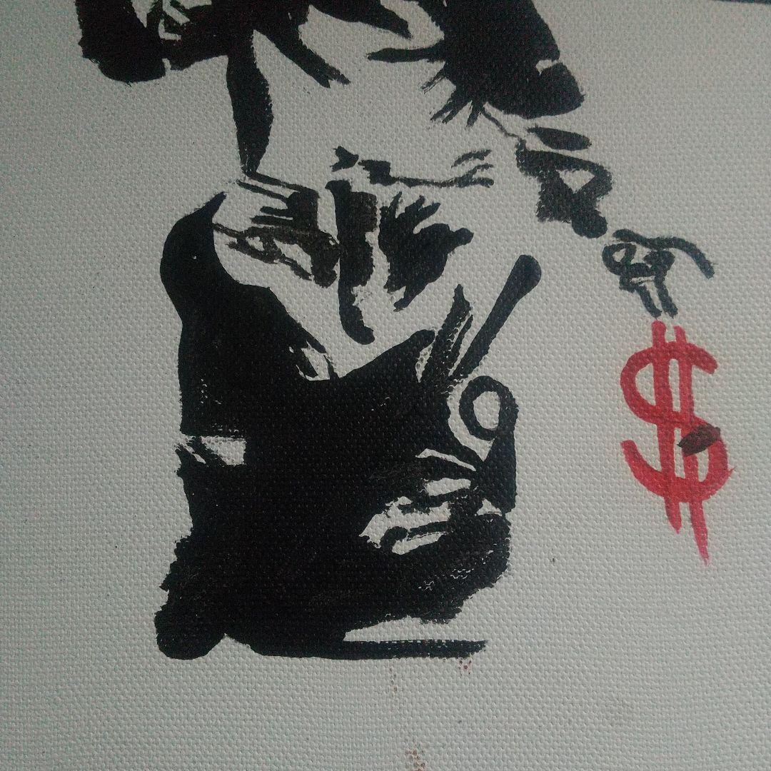 証明書付 アートパネル Banksy バンクシー 絵画 愛とお金 直筆サイン