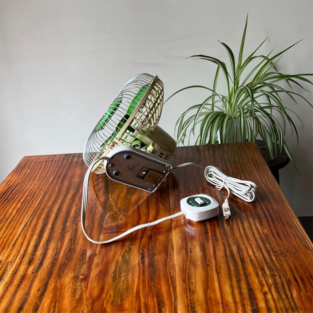 壁掛け扇風機 昭和レトロ アンティーク グリーン 緑