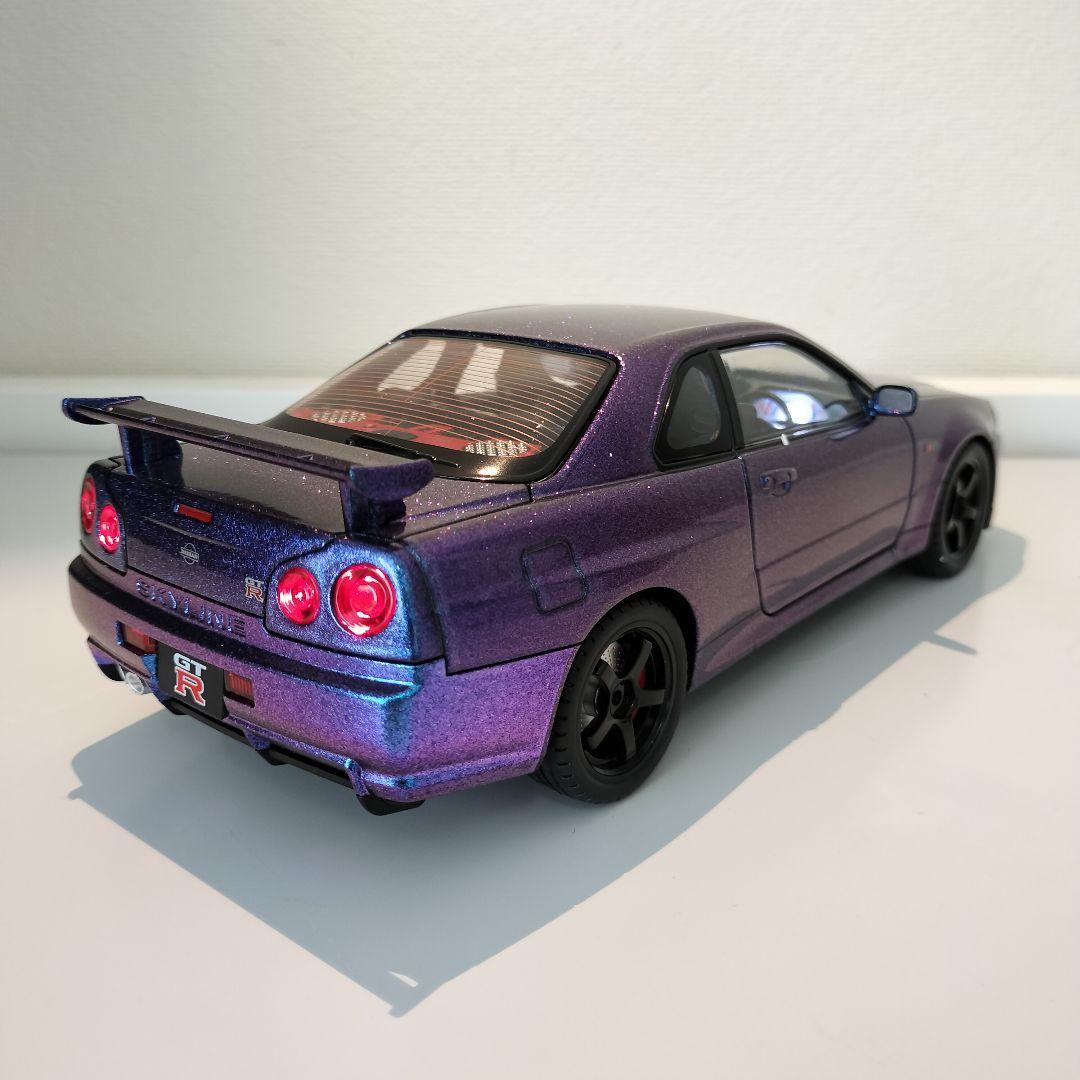 ど迫力 1/18 Nissan GT-R R34 ミニカー マジョーラ 新品