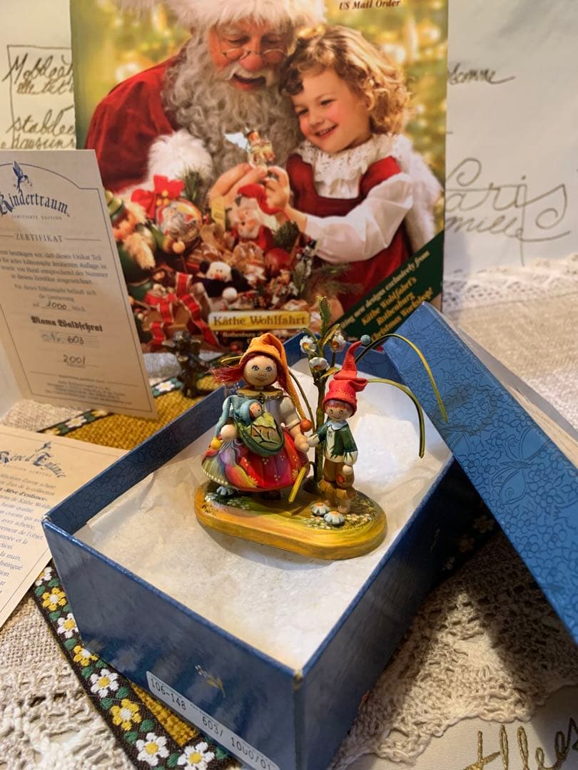 ドイツ製 木製人形 ケーテウォルファルト社の2001年度限定の兄弟の可愛い