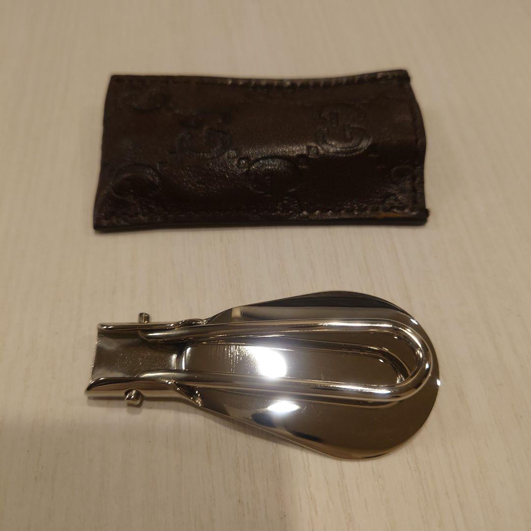 GUCCI グッチ　携帯用　靴べら（シューホーン）　 レザーケース付き