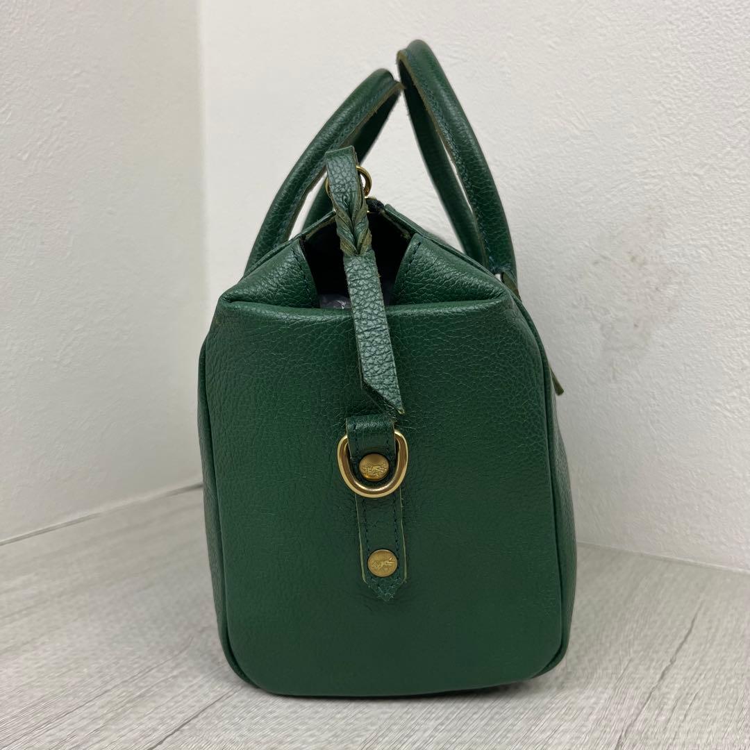 極美品✨ イルビゾンテ ミニボストンバッグ ショルダーバッグ 2way グリーン