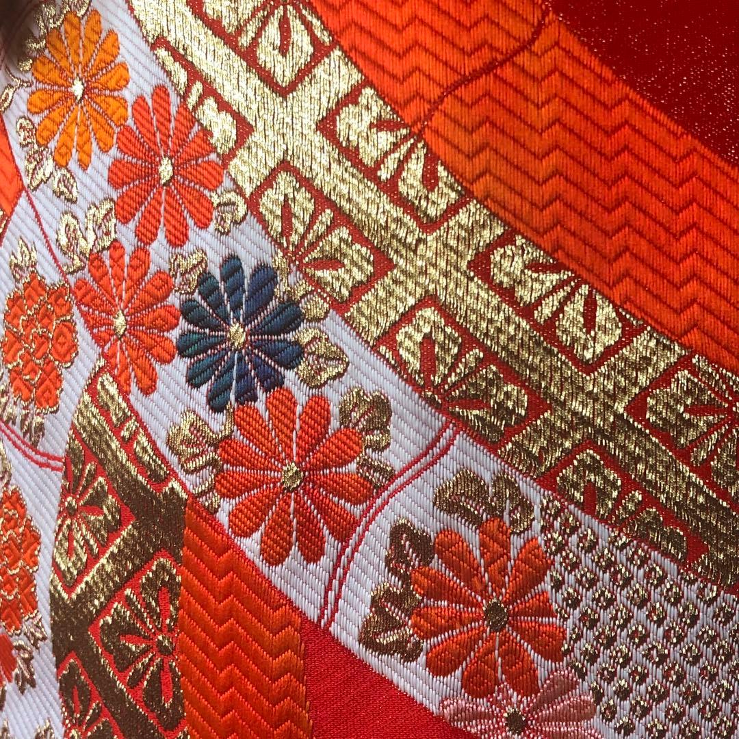 七五三　7歳　着物　作り帯　セット　女の子　7才　アンティーク　薄紫　四つ身