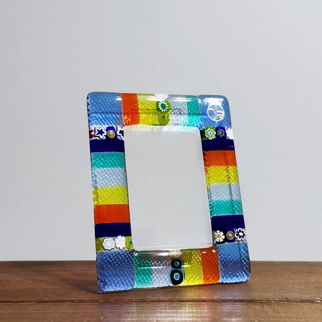 LAGUNA ベネチアングラス ミルフィオリ フォトフレーム 写真立て