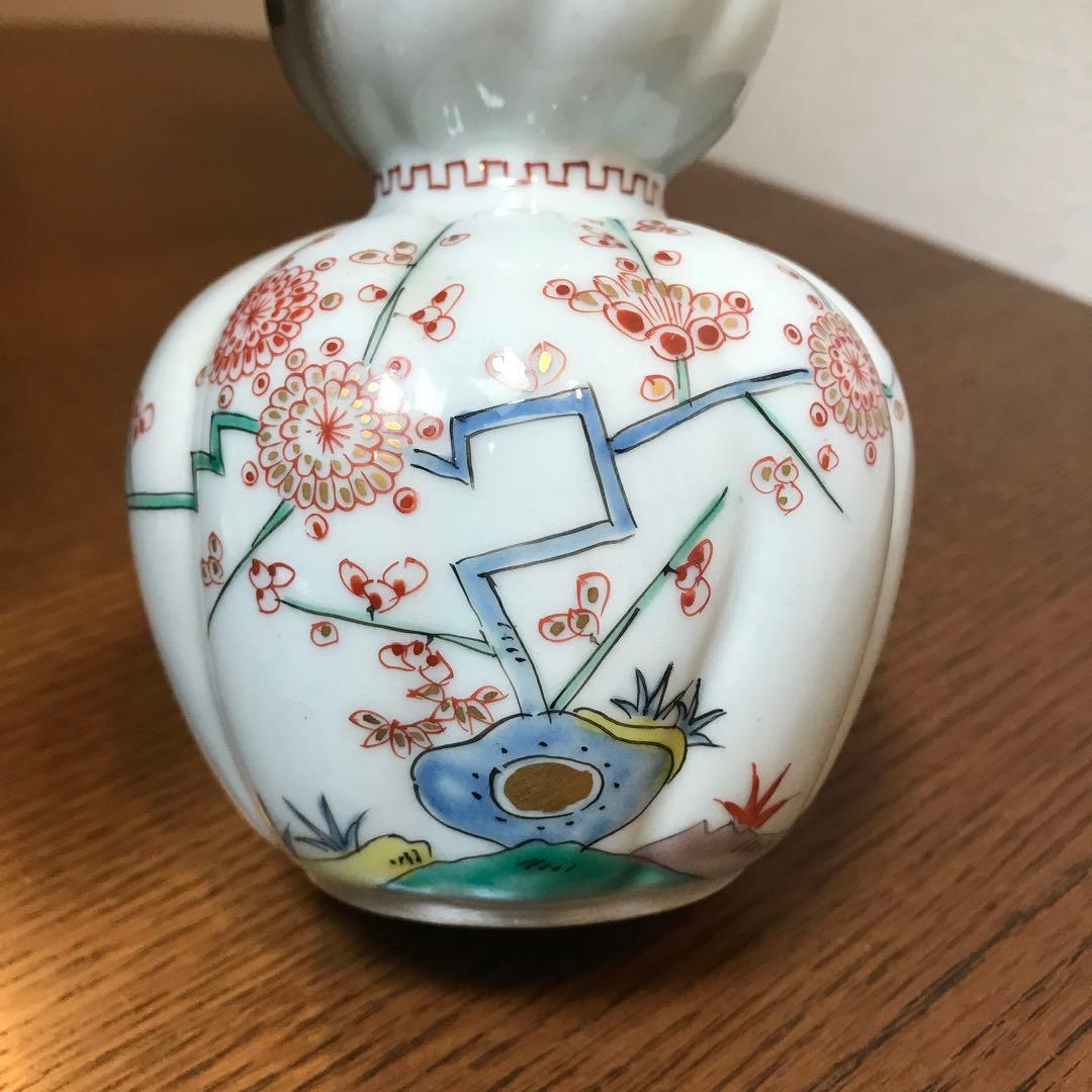 柿右衛門様式　古伊万里　有田焼　徳利　瓢型19cm