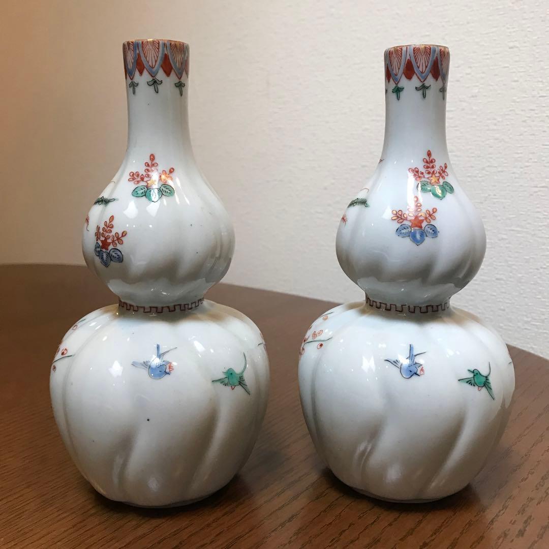 柿右衛門様式　古伊万里　有田焼　徳利　瓢型19cm