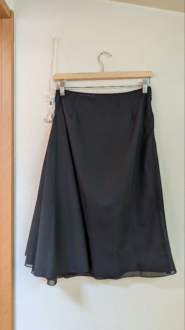 JIL SANDER ブラック フレアスカート ひざ丈