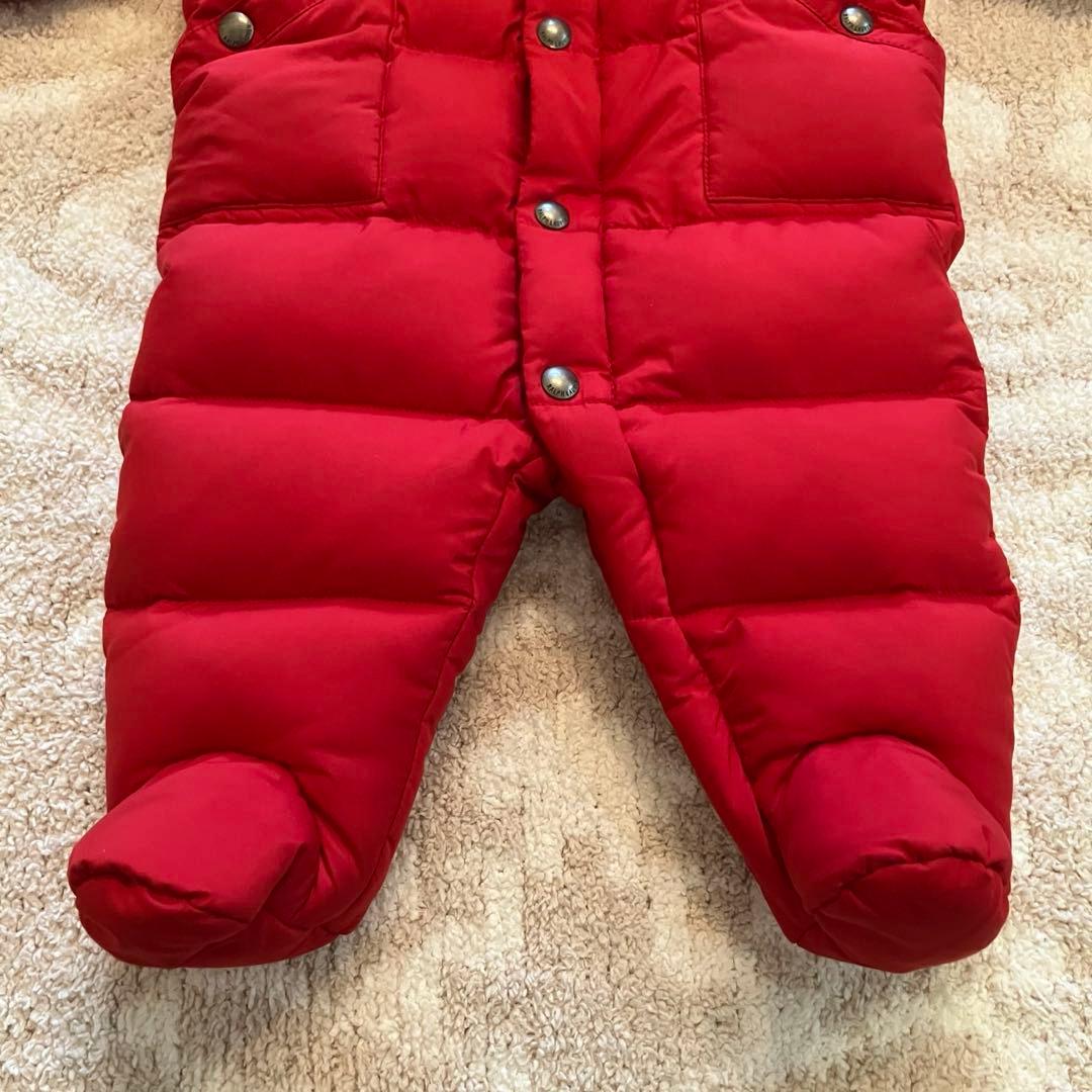 美品 ラルフローレン ジャンプスーツ 70cm カバーオール ダウン 6M 赤