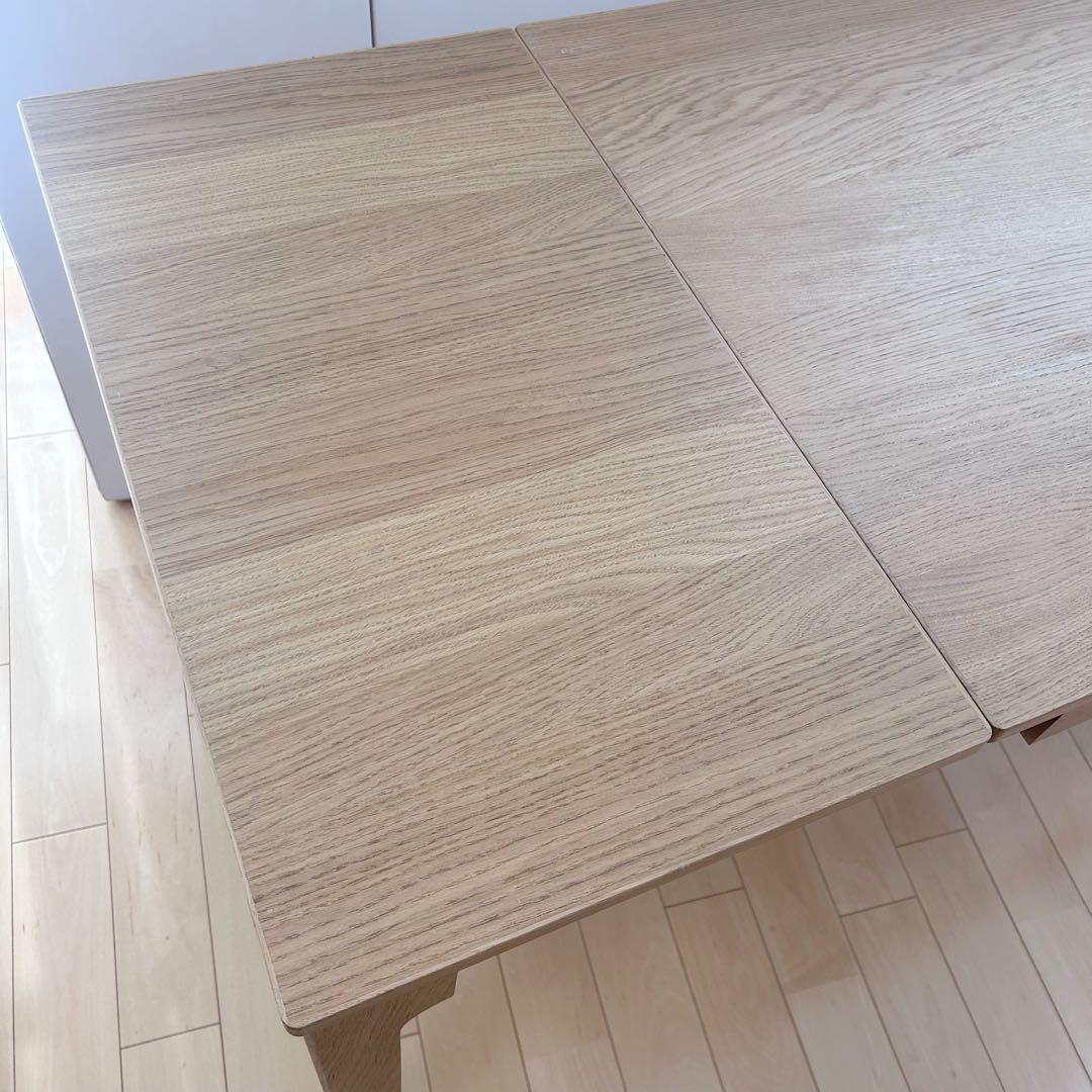 IKEA EKEDALEN 伸長式テーブル W80〜120オーク無垢材 イケア