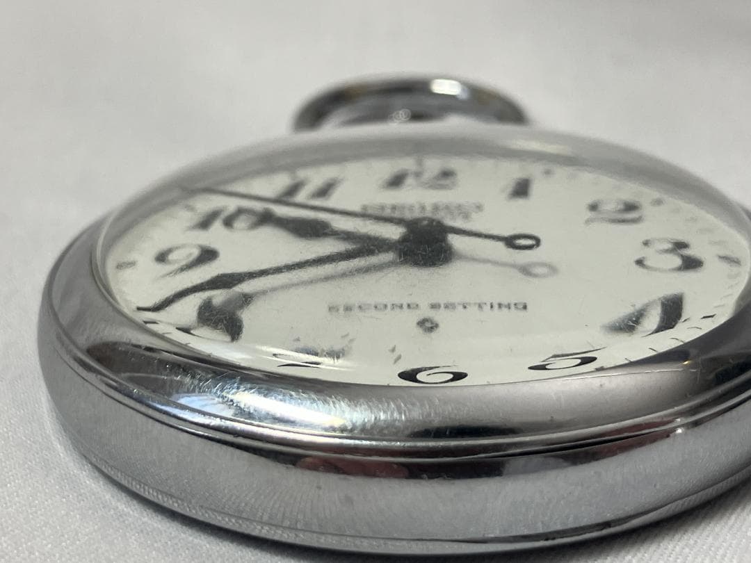 【稼働・美品】SEIKO セイコー プレシジョン　21石　手巻懐中時計