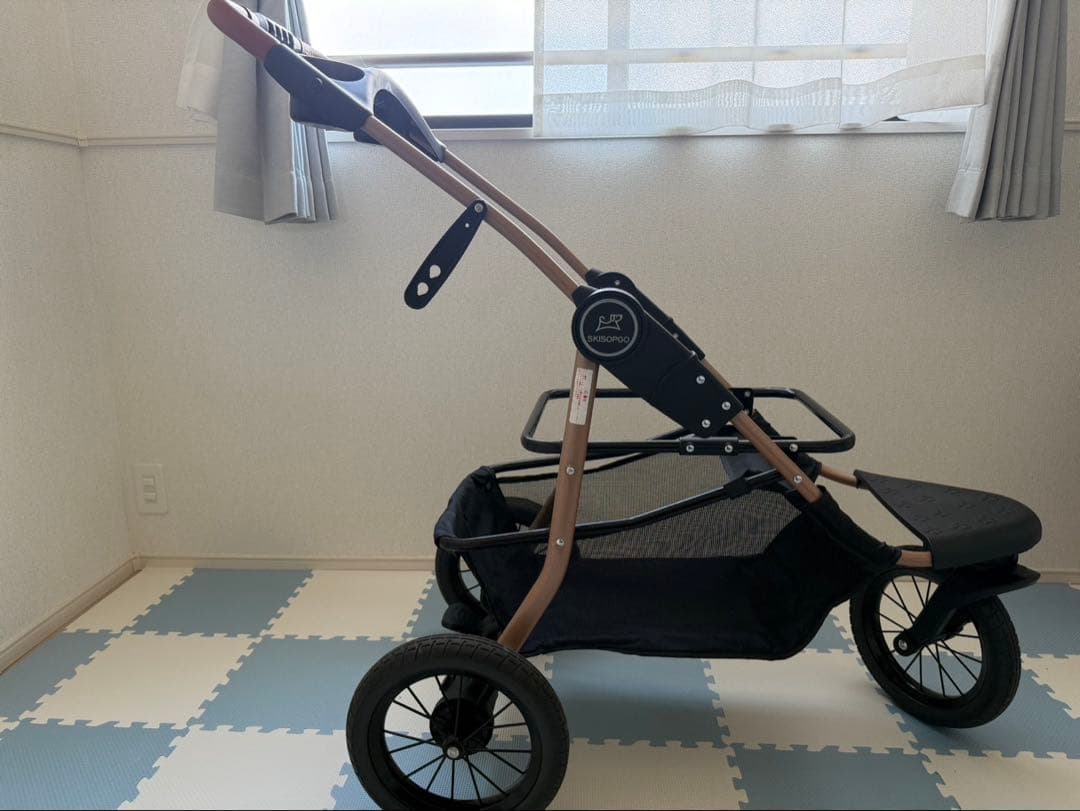 ペットカート ベージュ 折りたたみ式 ベビーカー 犬