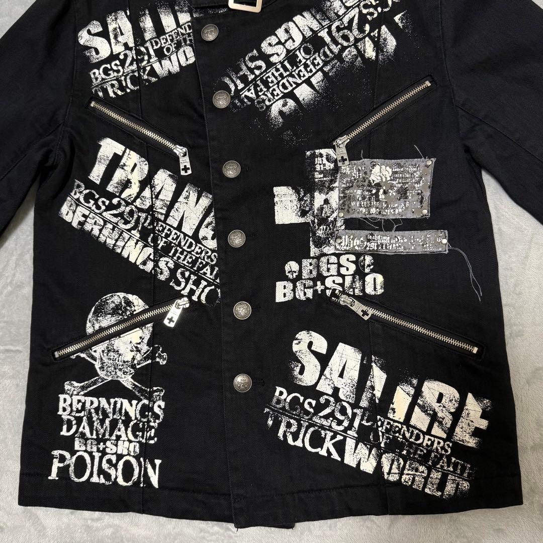 【BERNINGS-SHO】y2k00s平成ギャル男　4連ジップスカルジャケット