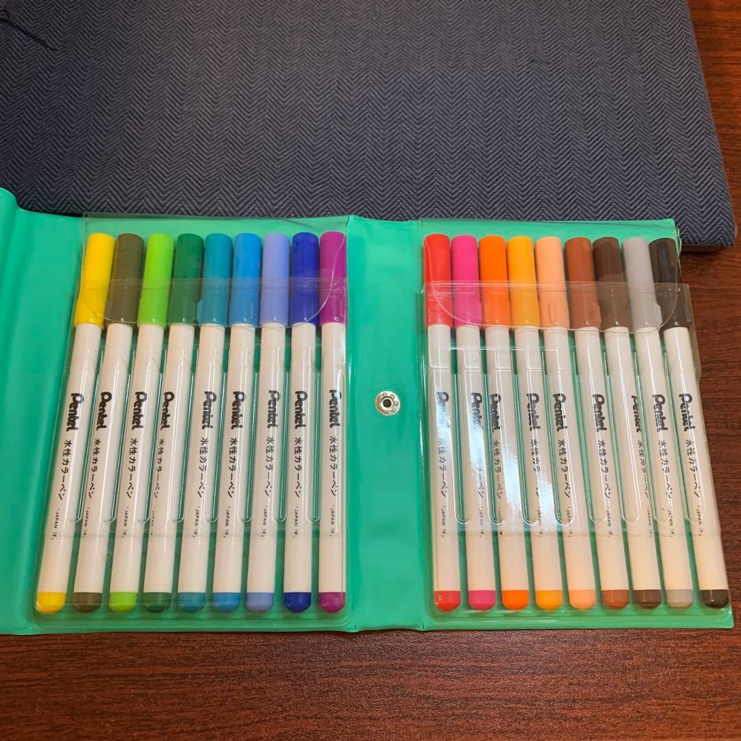 ペン回しぺんてる水性カラーペンスイカラ色軸バラ売り