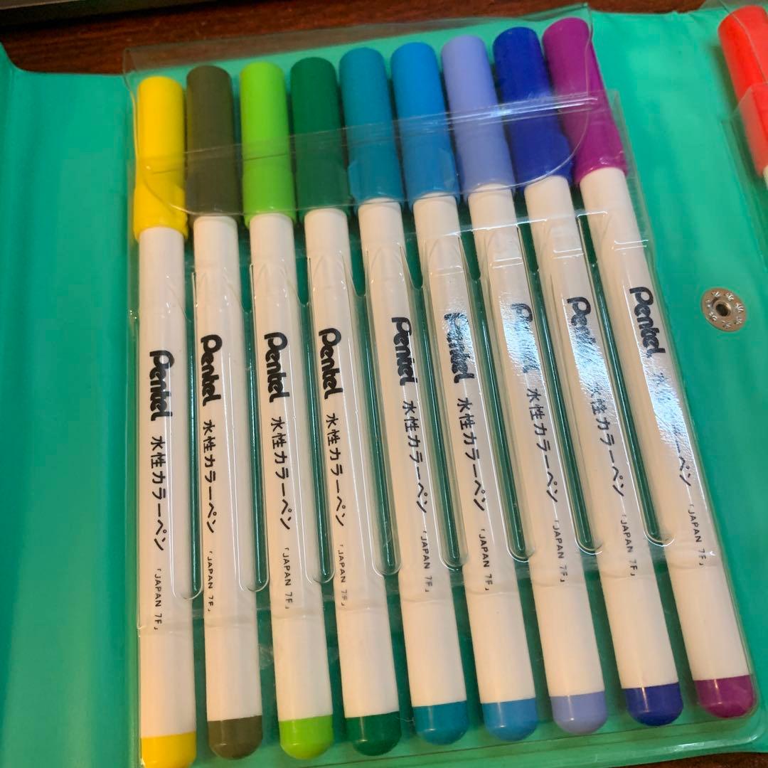 ペン回しぺんてる水性カラーペンスイカラ色軸バラ売り
