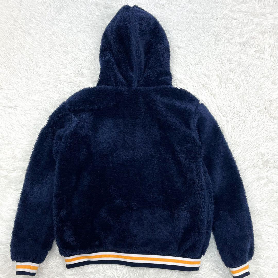 美品 パーリーゲイツ ファー パーカー ジャケット ロゴワッペン リブライン