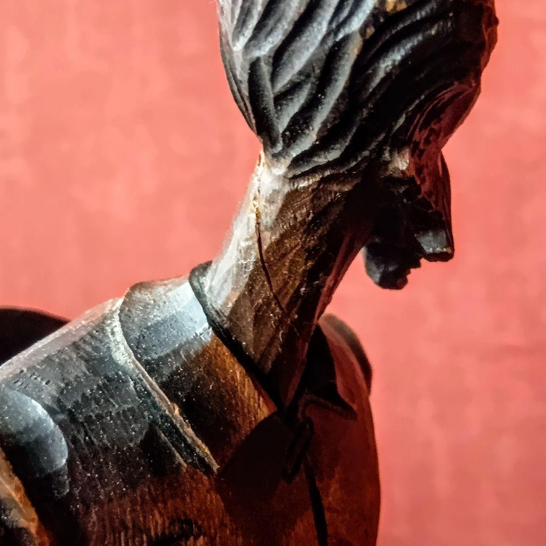 60s スペイン◇ヴィンテージ◇木製 ブックエンド◇ドン・キホーテ