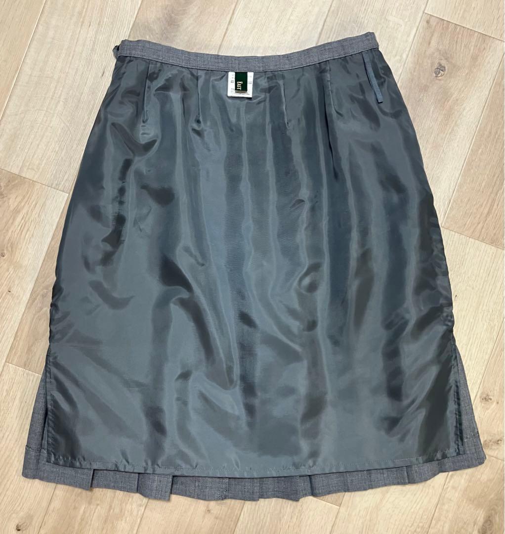 イーストボーイ 11号/L 人気 定番 プリーツスカート ウール 長め丈 グレー