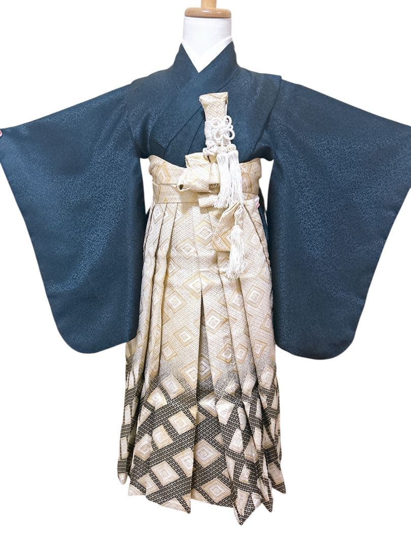 刺繍入り!!七五三　5歳　男の子　フルセット　一式　黄土色　からし色　鷹