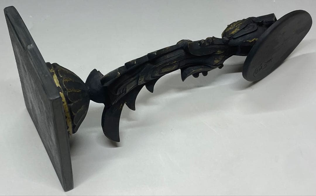 叩き彫 勢至菩薩像 寿造 木彫 b73 - メルカリ