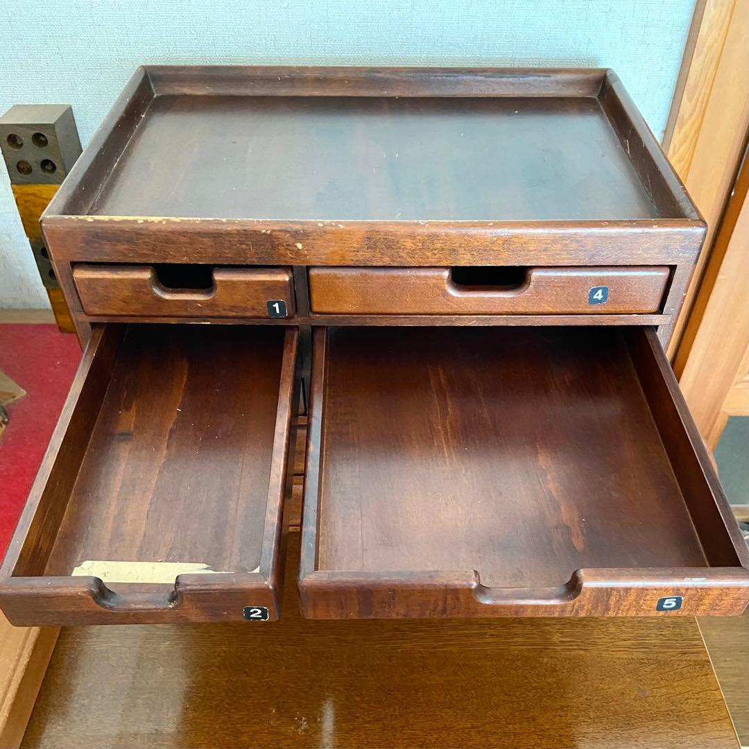 豊岡クラフト 文具シェルフL 木製 小物入れ 森林楽 昭和レトロの通販